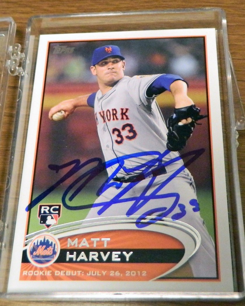 Autographed Matt Harvey baseball card from my collection