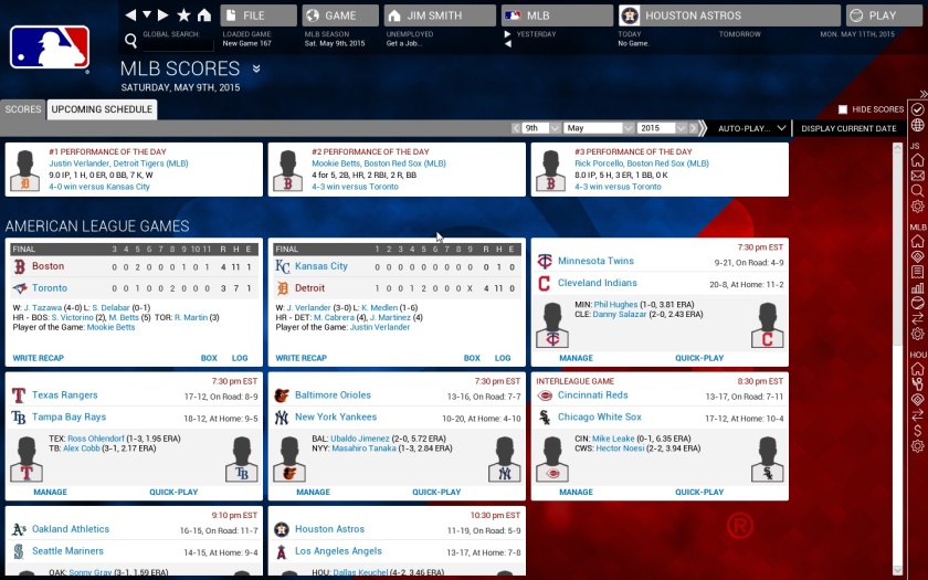 Screenshot from OOTP 16 (image courtesy of Out of the Park Developments)
